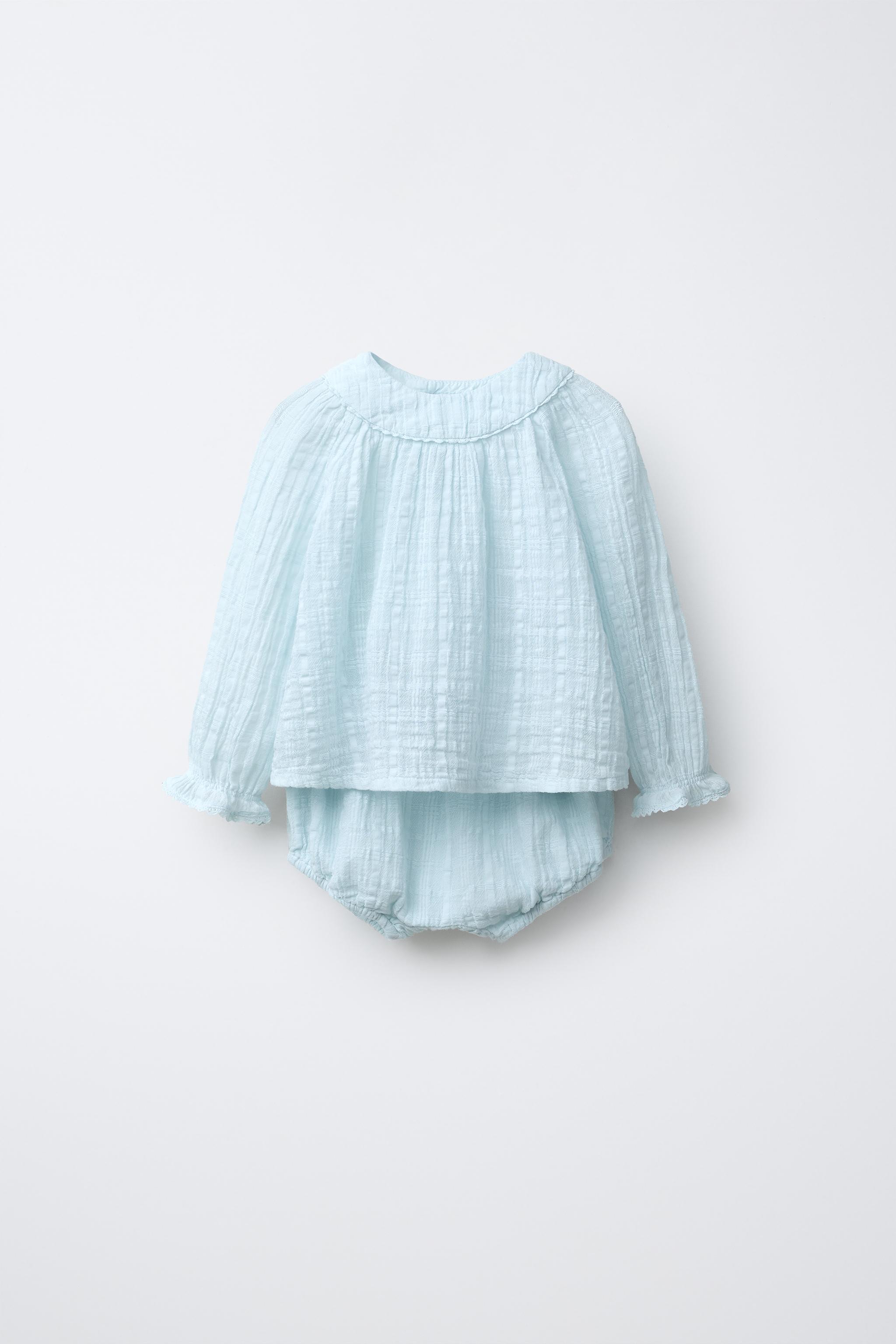 ENSEMBLE BLOUSE ET CULOTTE TEXTURÉE